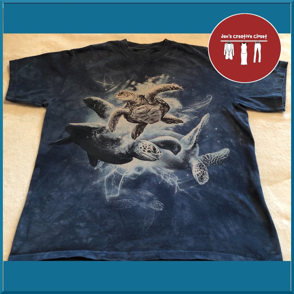 Men's The Mountain Dark Blue Turtle Tortoise Tee